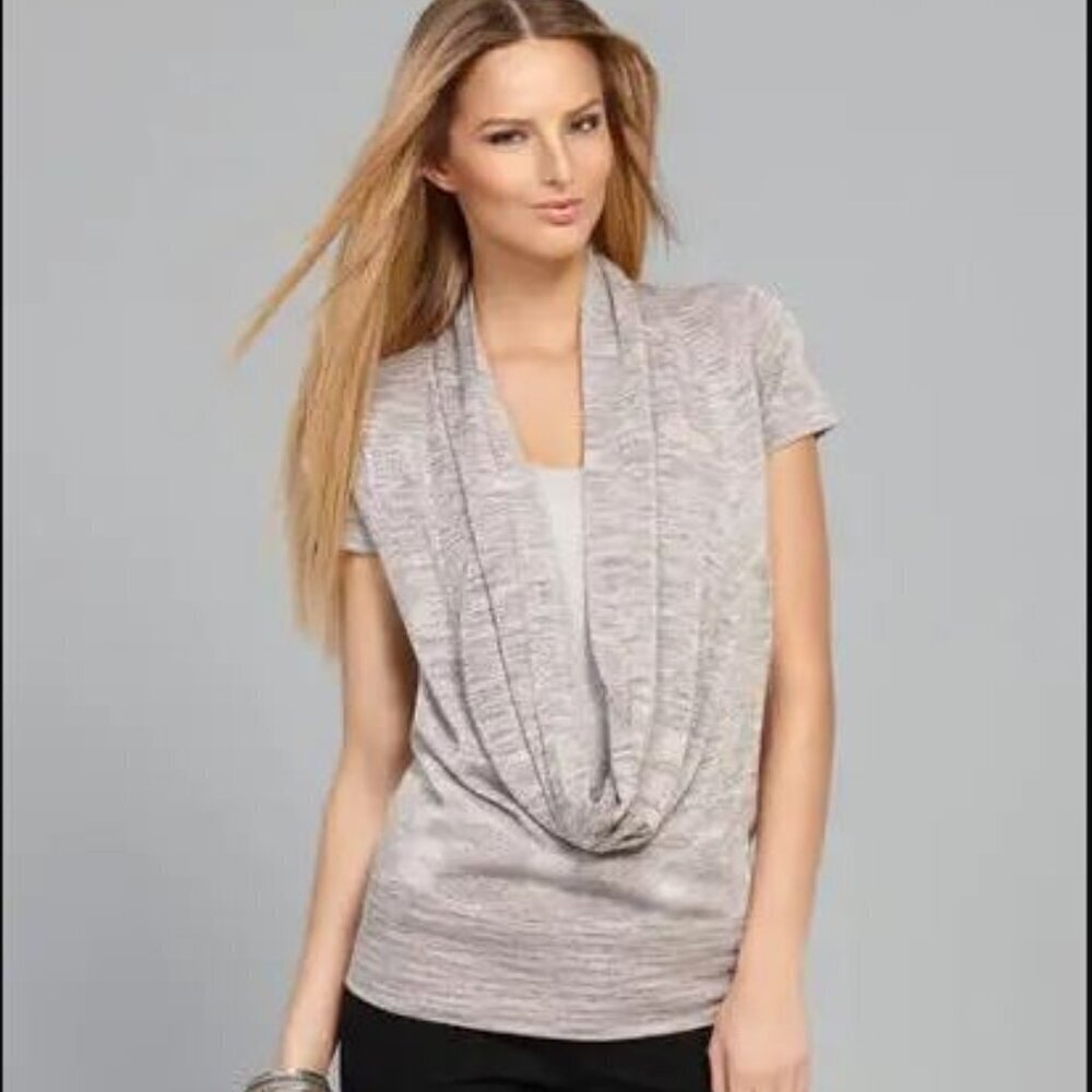 INC International Concepts Size S Pullover Sweater tan metallic